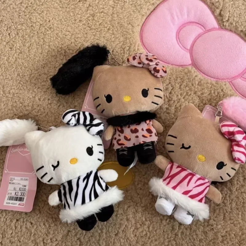 Hello Kitty Y2K Leopard Plush Bag Charm