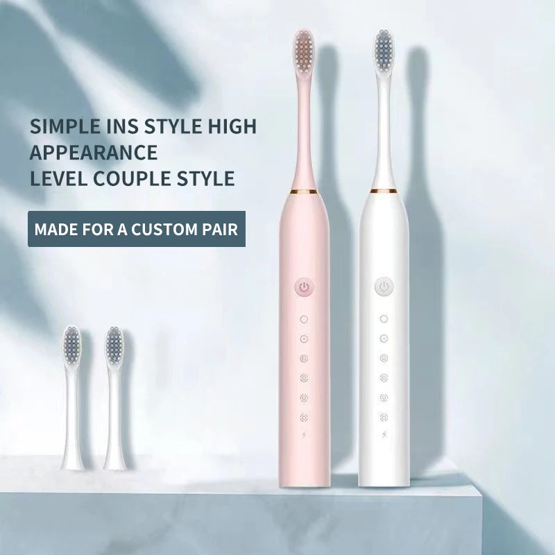 Sonic Electric Toothbrush with 3 Brush Heads