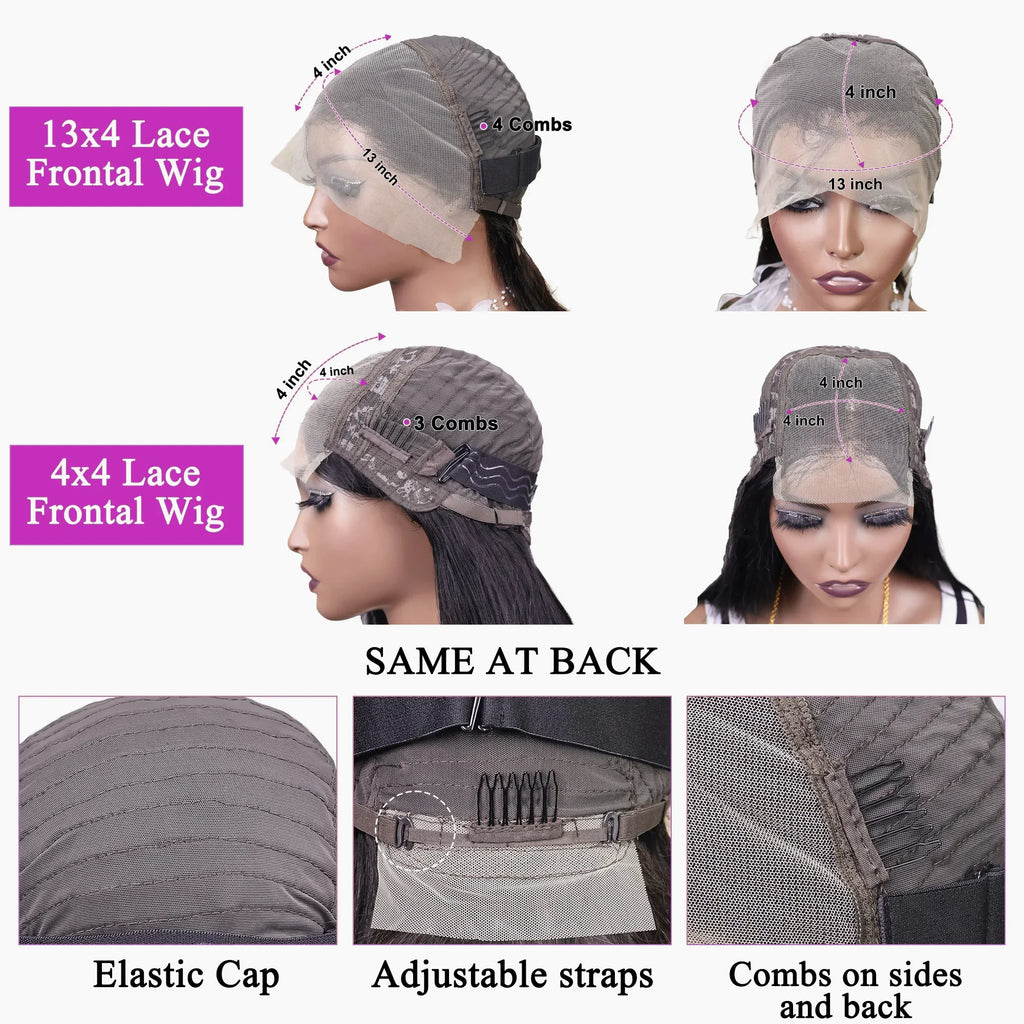 13x4 HD Lace Frontal Bob Wig – Bone Straight | Pre-Plucked