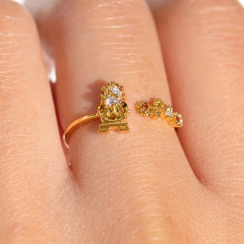 Bella Adjustable Gold Plated Ring