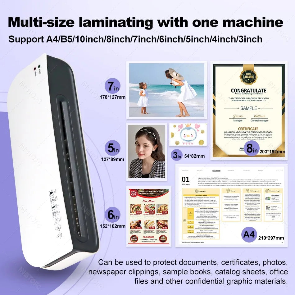 SL289 A4 Desktop Laminator – Hot & Cold 9” Thermal Laminating Machine