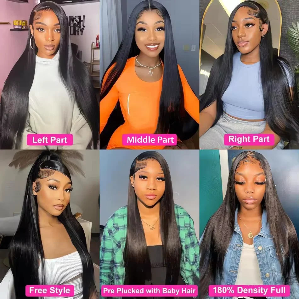 13x6 HD Lace Glueless Wig – Super Double Drawn Bone Straight