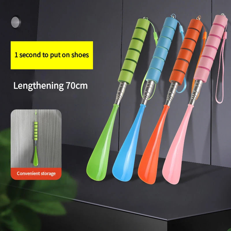 Adjustable Long Metal Shoehorn (30–71cm) – No Bending Required