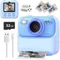 Kids Instant Print Camera 1080P – Dual Lens with 32GB SD Card