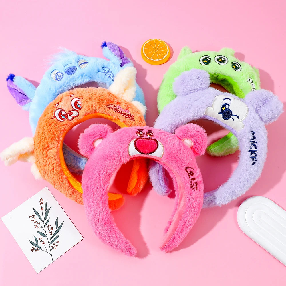Cute Cartoon Hair Hoop – Strawberry Bear & Alien Style