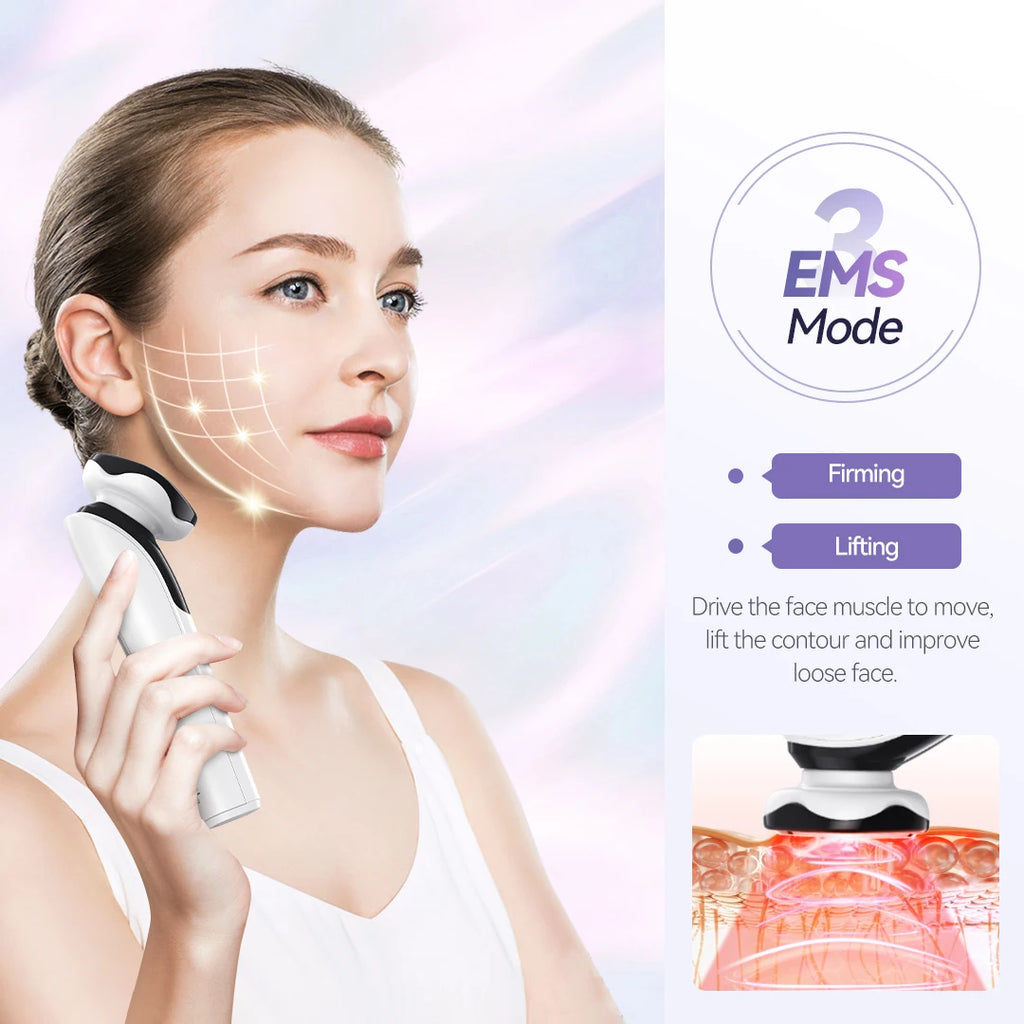 ANLAN EMS Facial Massager – LED Photon Skin Lifting & Deep Cleansing Beauty Device