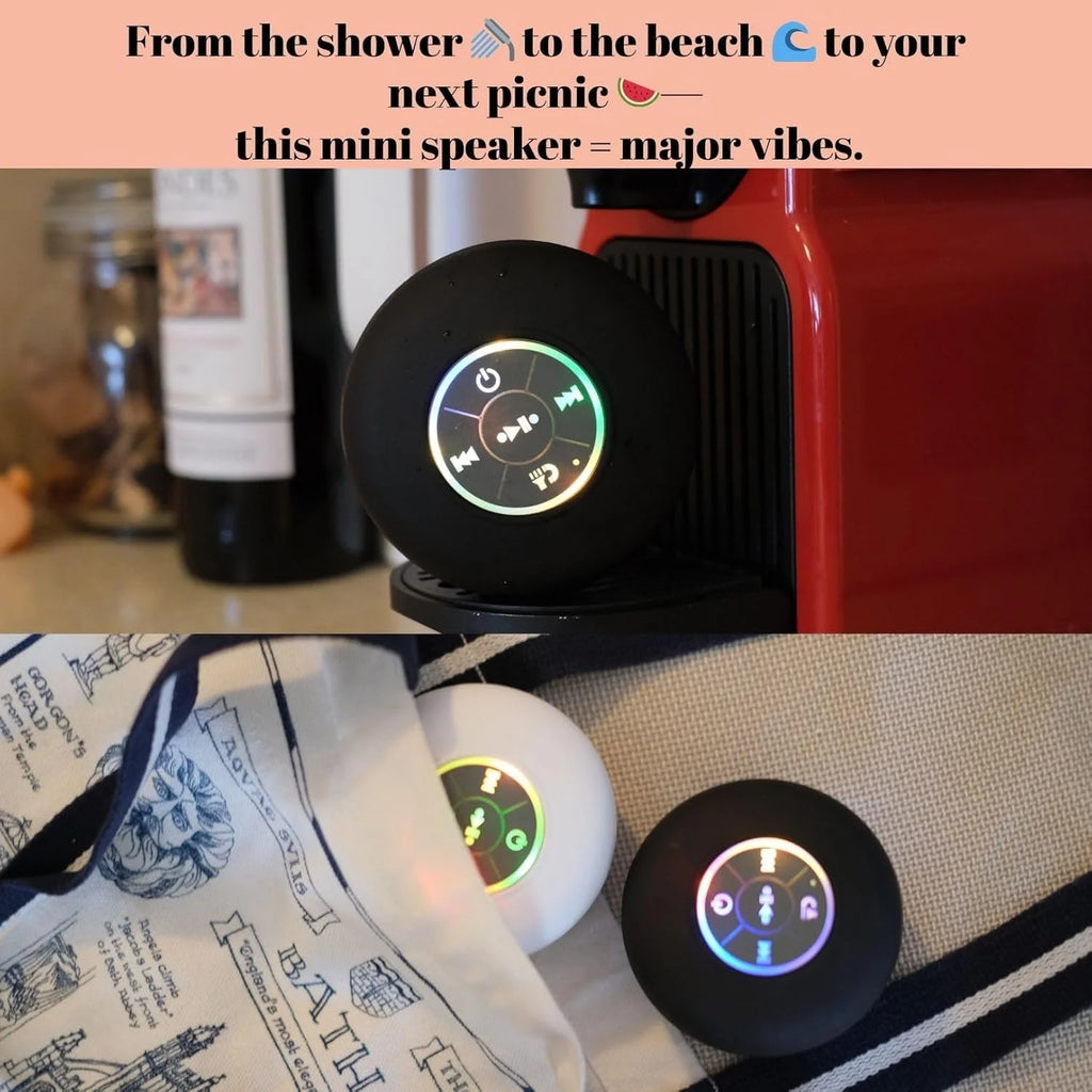 Waterproof Bluetooth Shower Speaker – Portable Mini with Suction Cup