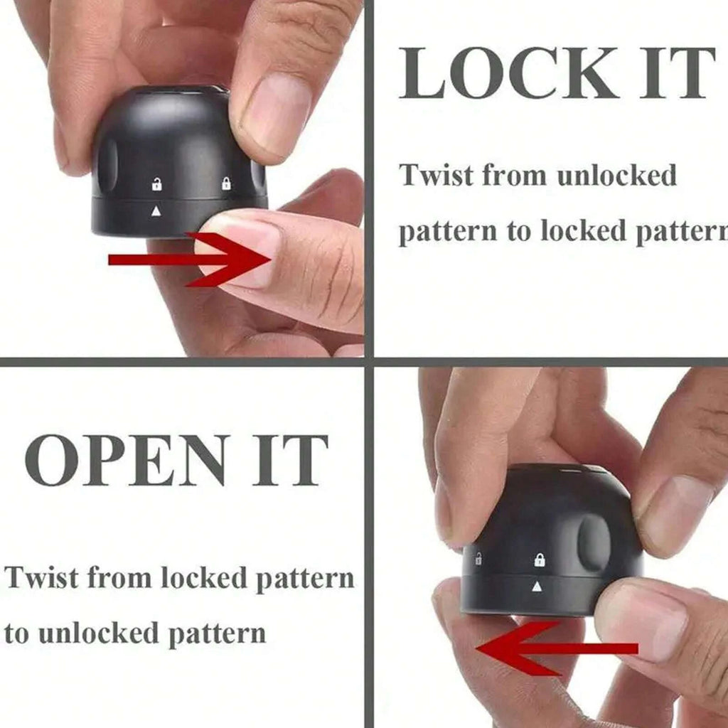 Mini Wine Bottle Stopper – Leak Proof Sealing Cap (Black)