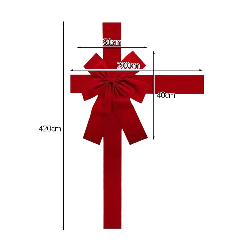 40cm Red Silk Decorative Bow