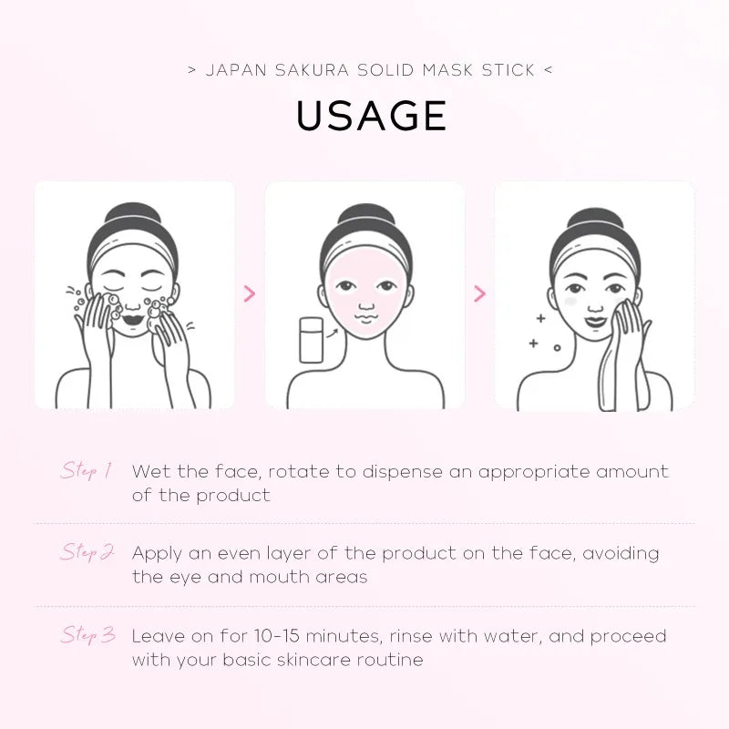 Sakura Cleansing Mask Stick – Pore Refining & Oil Control (40g)