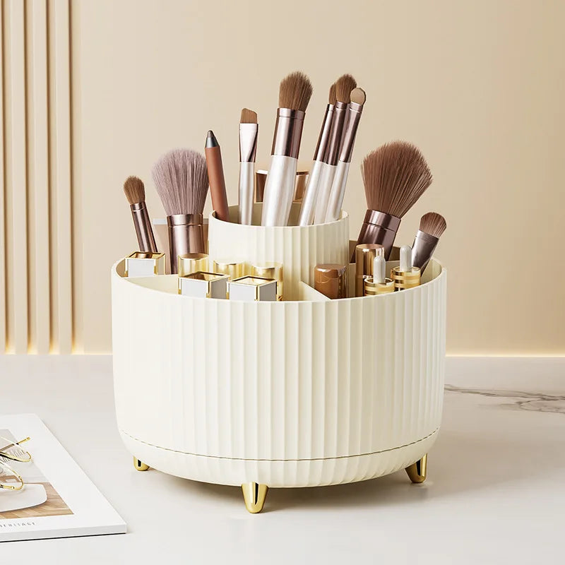 360° Rotating Makeup Storage Box – Large Capacity Cosmetic Organizer