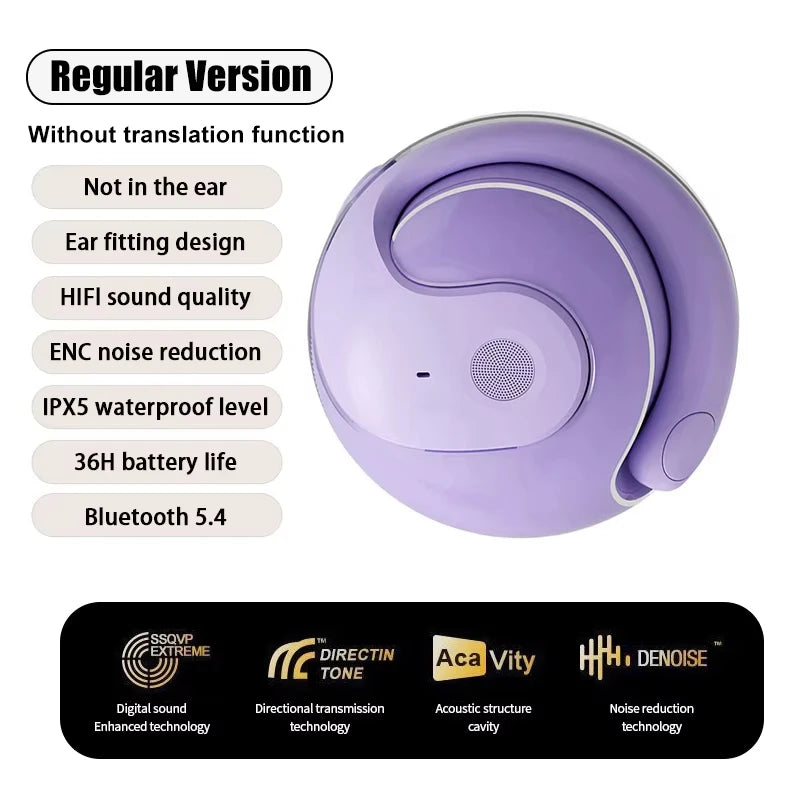 Lenovo AI Real-Time Translation Headphones – 144 Languages Wireless