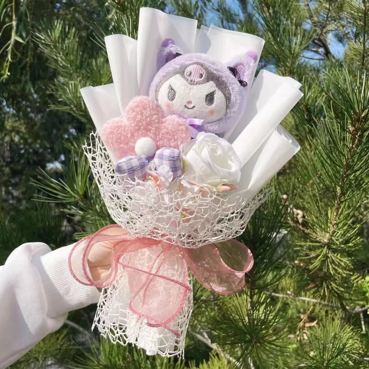 Cartoon Plush Flower Bouquet – Cute Character Valentine Gift