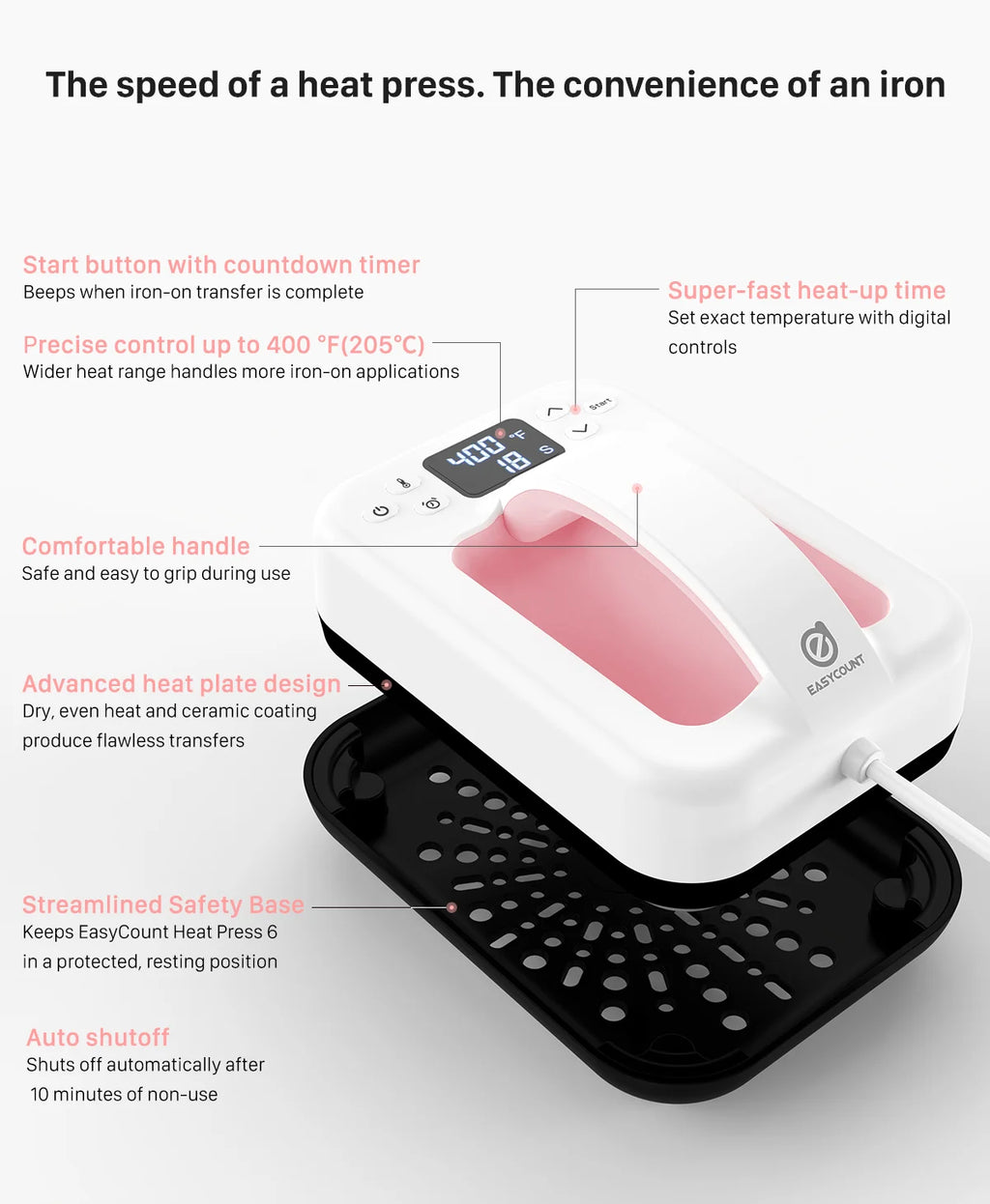 Portable Mini Heat Press Machine 7"x5" – Fast Heat T-Shirt Press