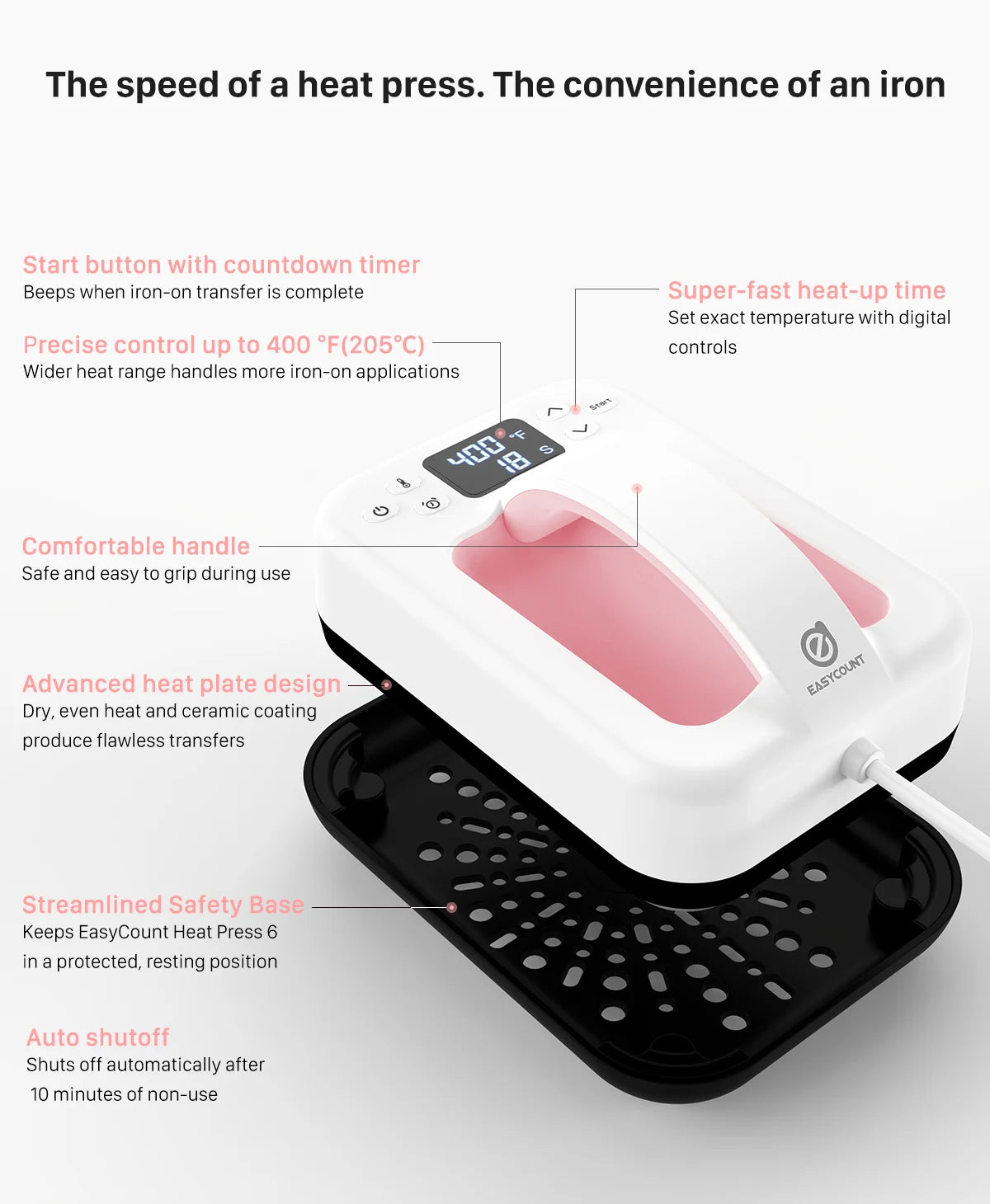 Portable Mini Heat Press Machine 7"x5" – Fast Heat T-Shirt Press
