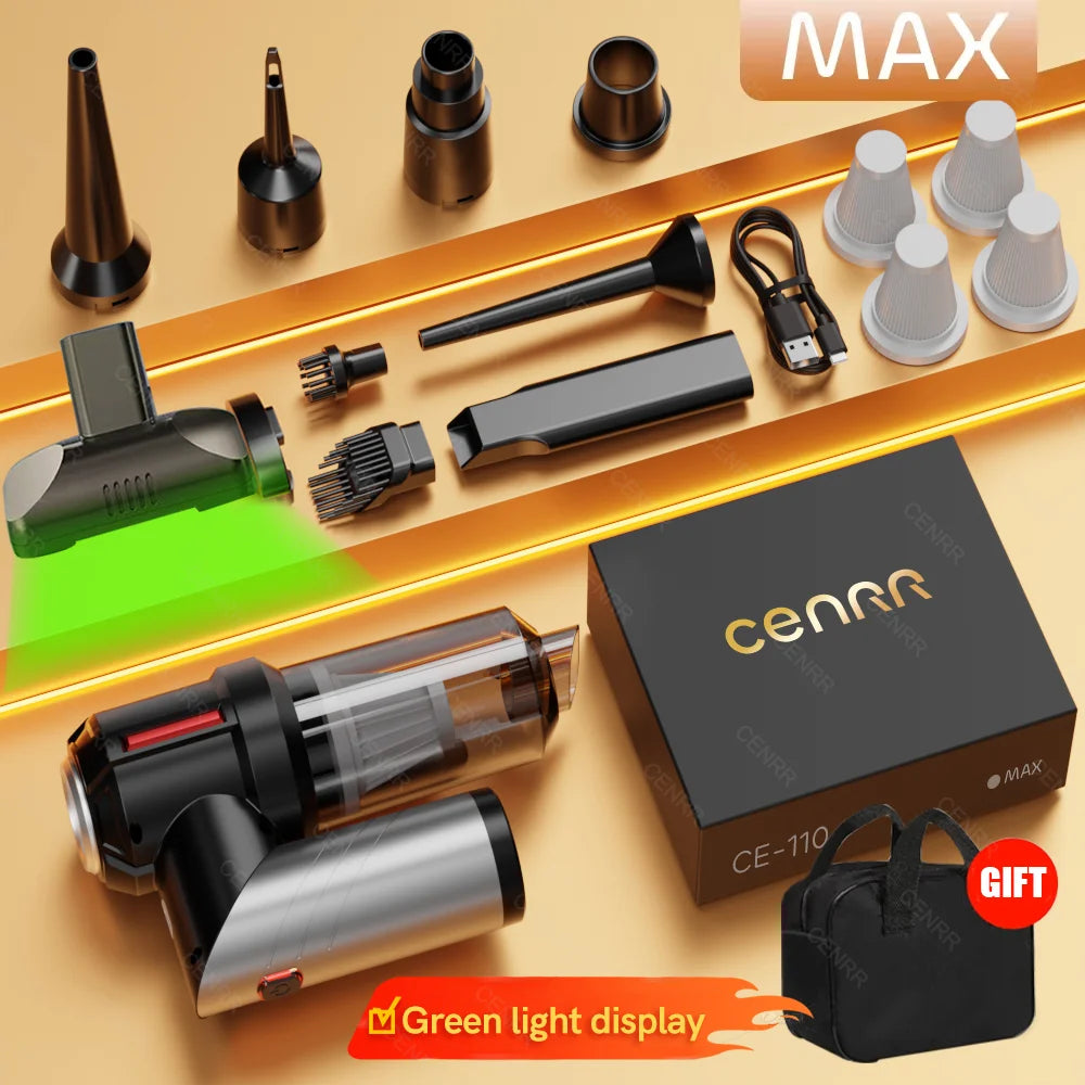 CENRR Mini Cordless Car Vacuum – 998000PA High Power