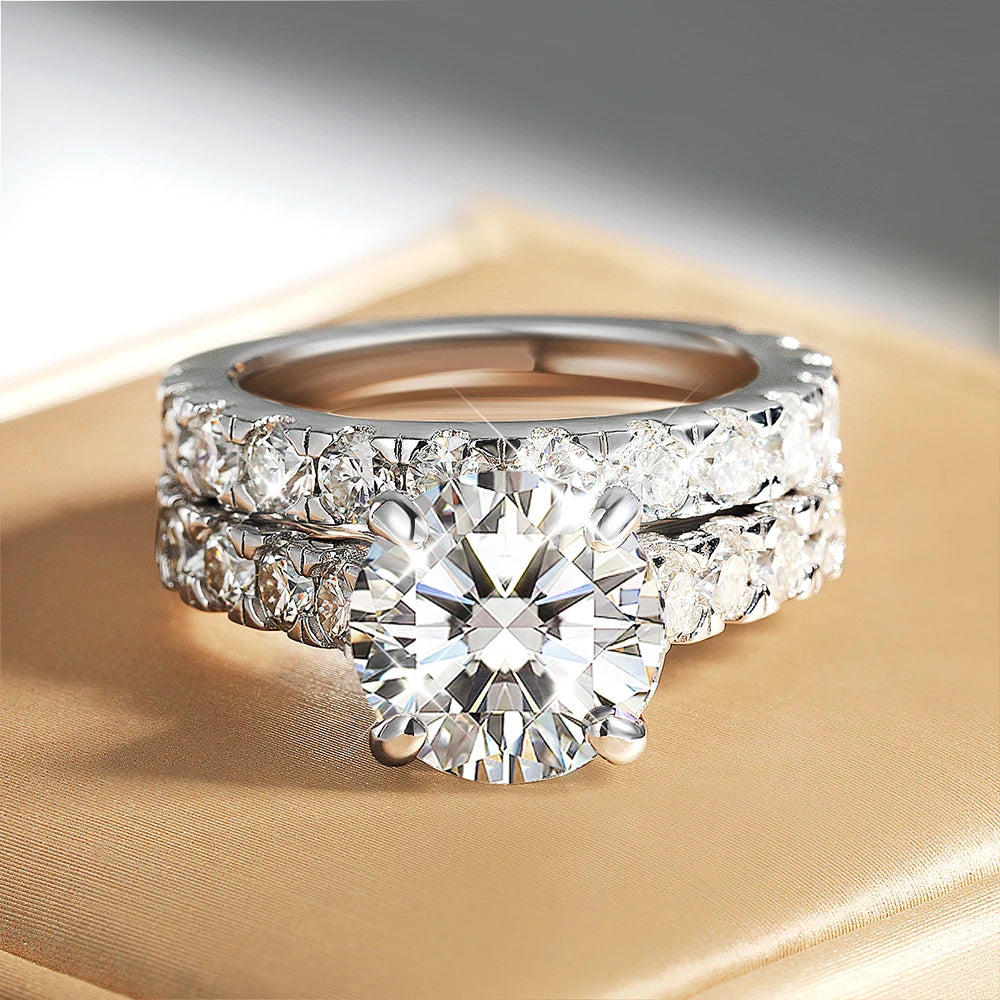 Diana 6.8CT Moissanite Ring Set
