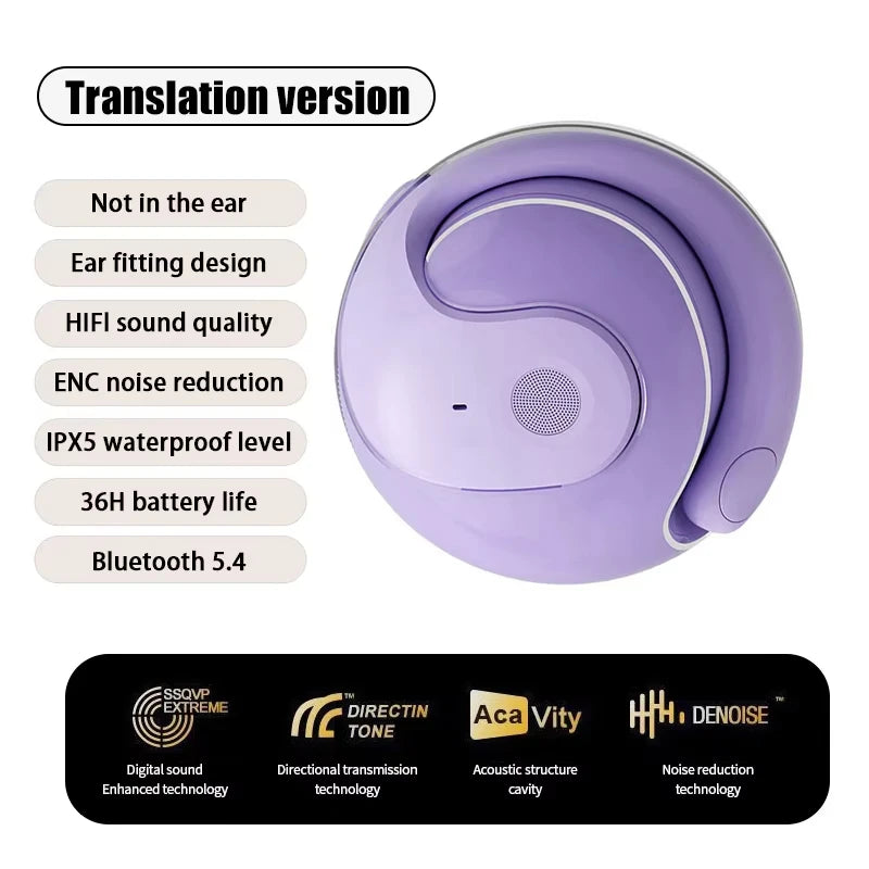Lenovo AI Real-Time Translation Headphones – 144 Languages Wireless