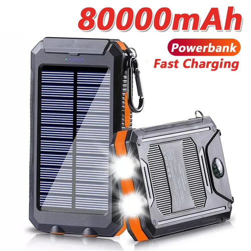 80000mAh Solar Emergency Power Bank – Ultra High Capacity
