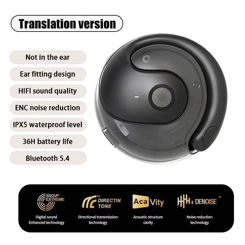 Lenovo AI Real-Time Translation Headphones – 144 Languages Wireless