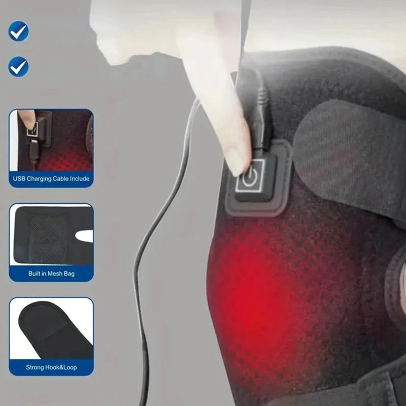 Electric Knee Heating Pad – USB Adjustable Warming Support Strap