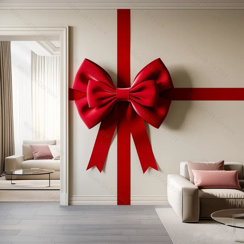 40cm Red Silk Decorative Bow