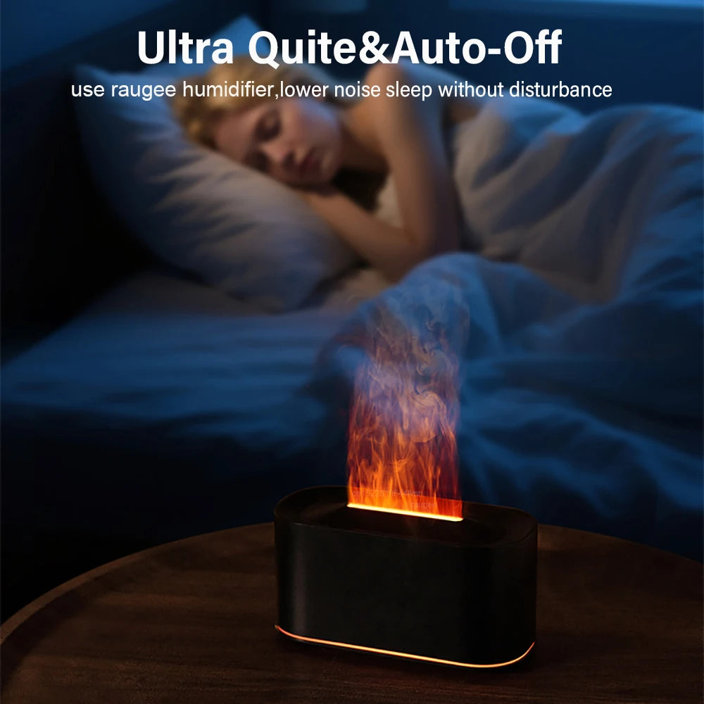LED Flame Aroma Humidifier – Essential Oil Diffuser