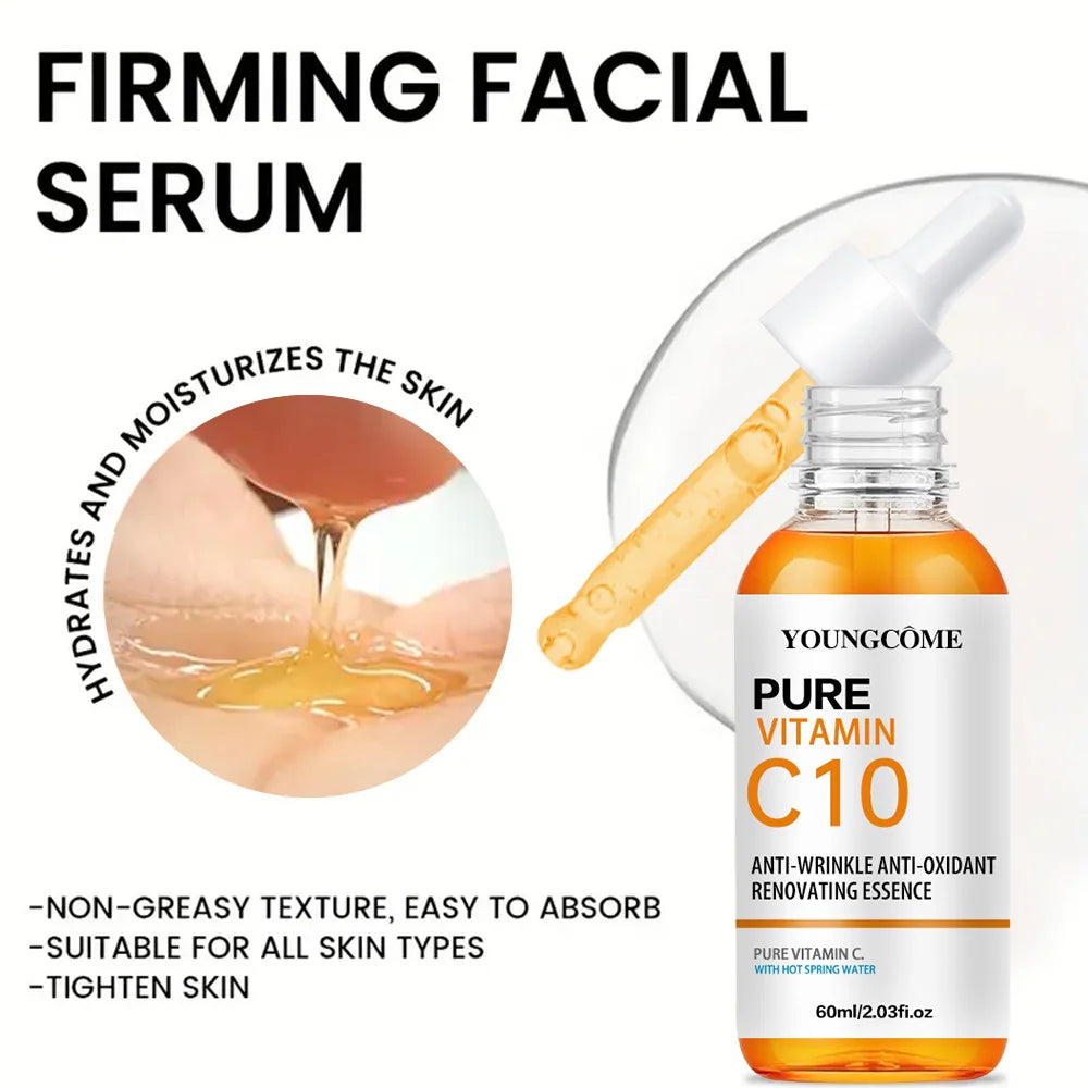 Vitamin C & Hyaluronic Acid Brightening Facial Serum – Hydrating & Repair Essence