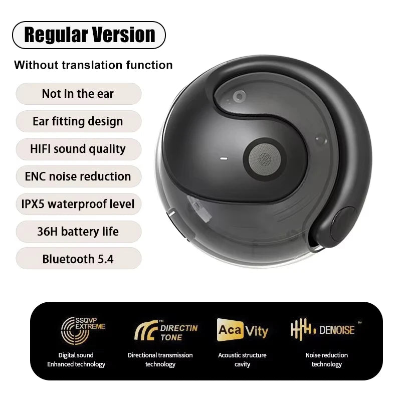 Lenovo AI Real-Time Translation Headphones – 144 Languages Wireless