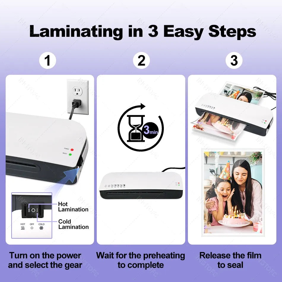 SL289 A4 Desktop Laminator – Hot & Cold 9” Thermal Laminating Machine
