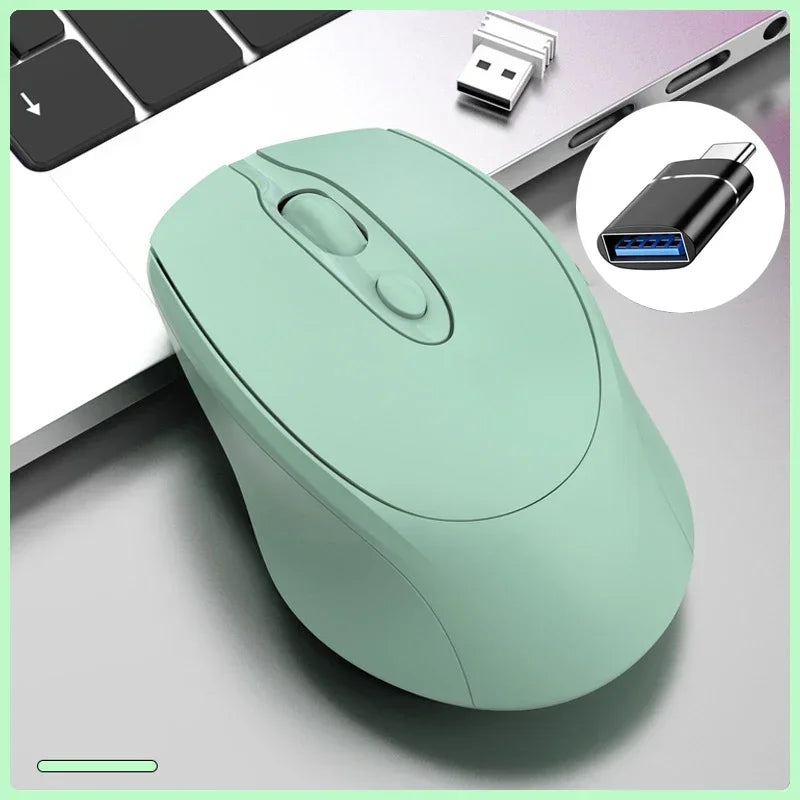 Rechargeable Wireless Mouse with OTG – Dual Mode Silent Bluetooth Mouse