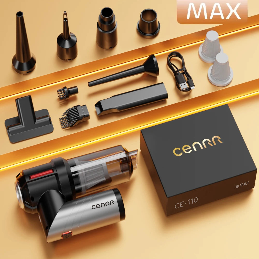 CENRR Mini Cordless Car Vacuum – 998000PA High Power