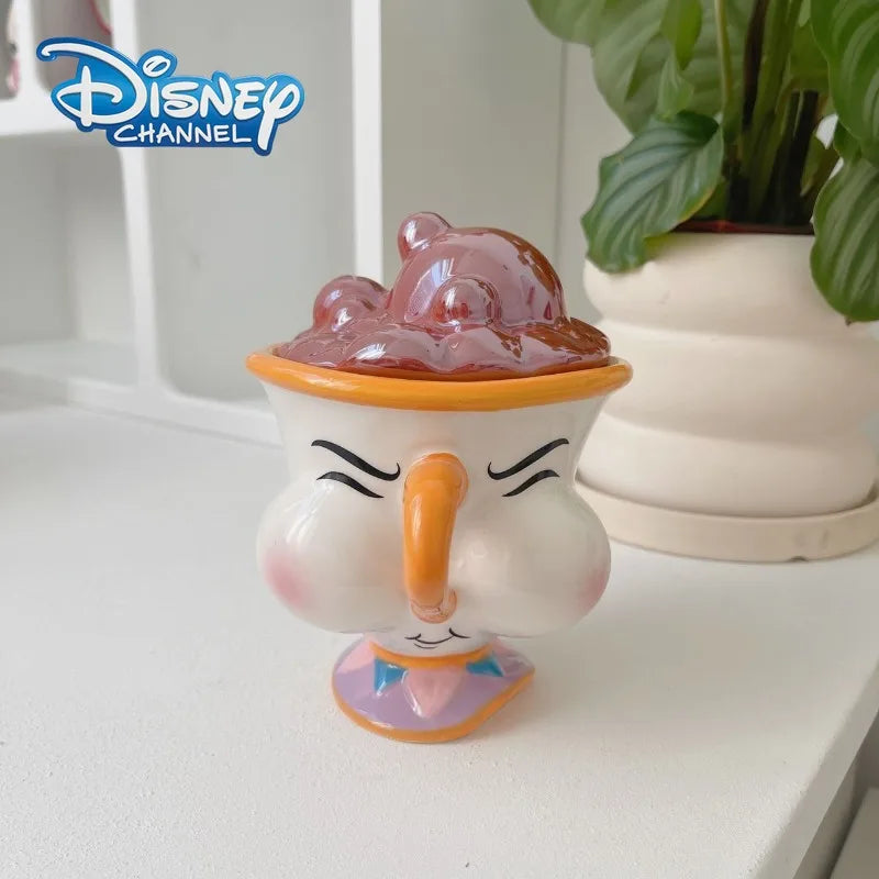 Cartoon Princess Ceramic Mug with Lid – Creative Coffee Cup
