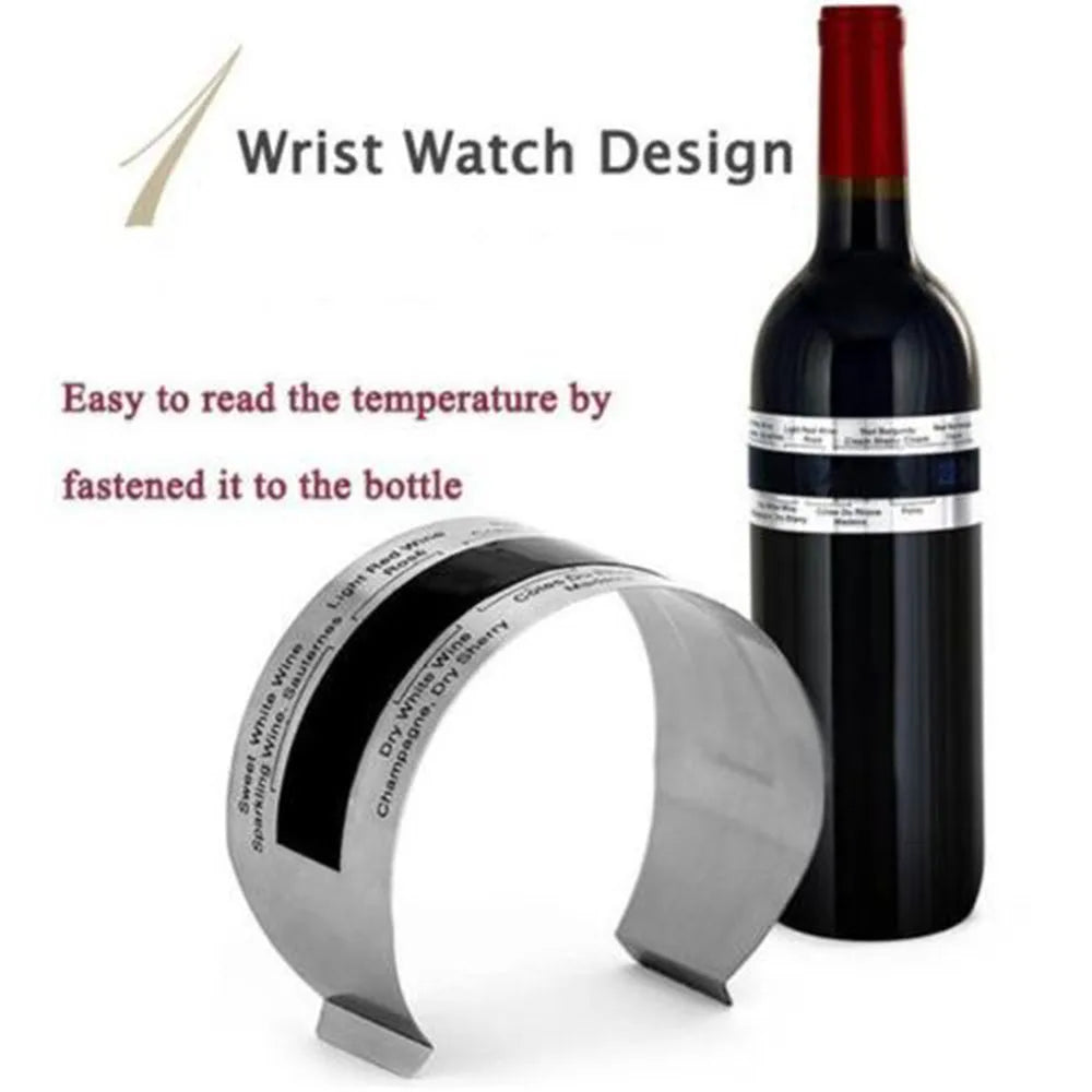 Digital Wine Thermometer Collar – Snap-On LCD Display