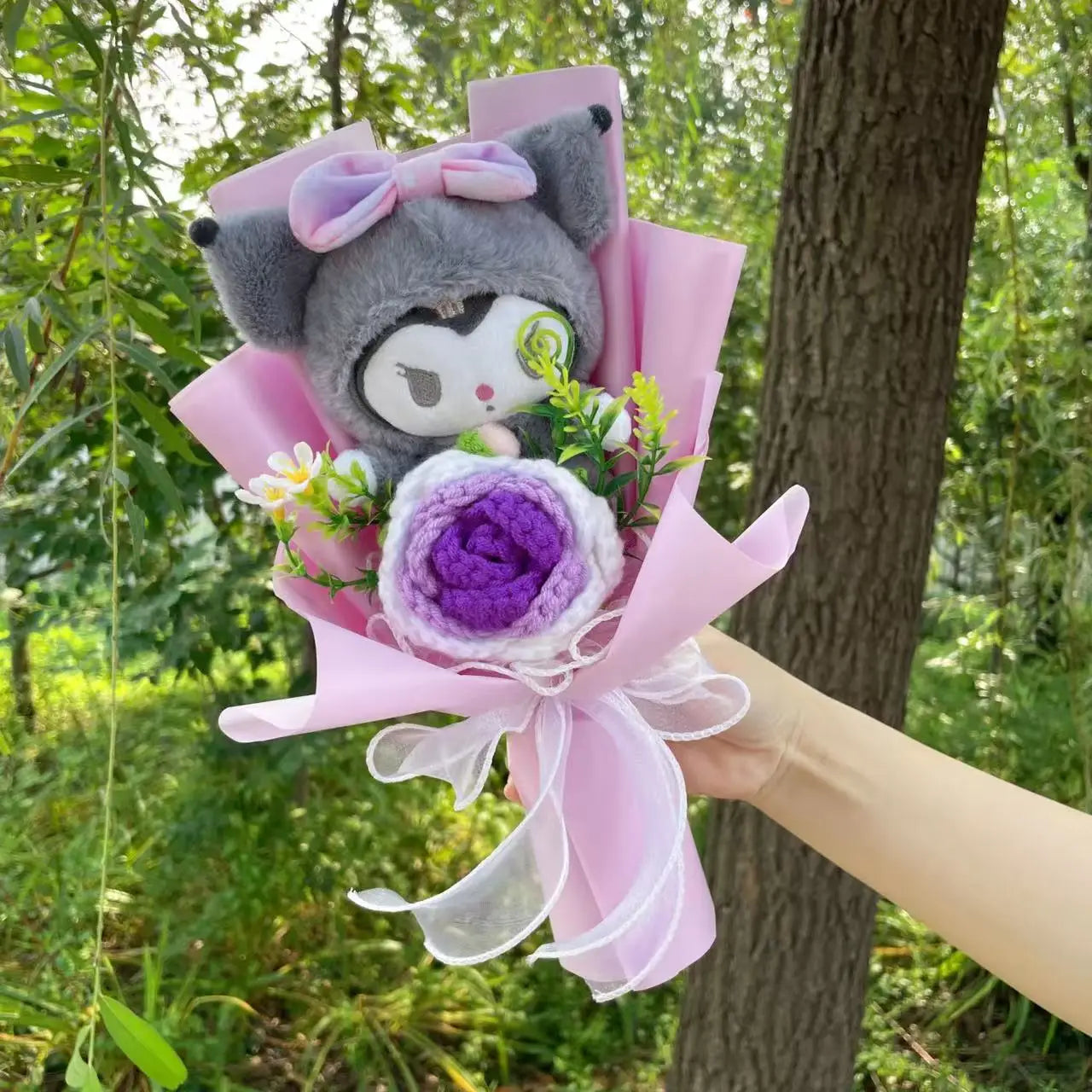 Cartoon Plush Flower Bouquet – Cute Character Valentine Gift