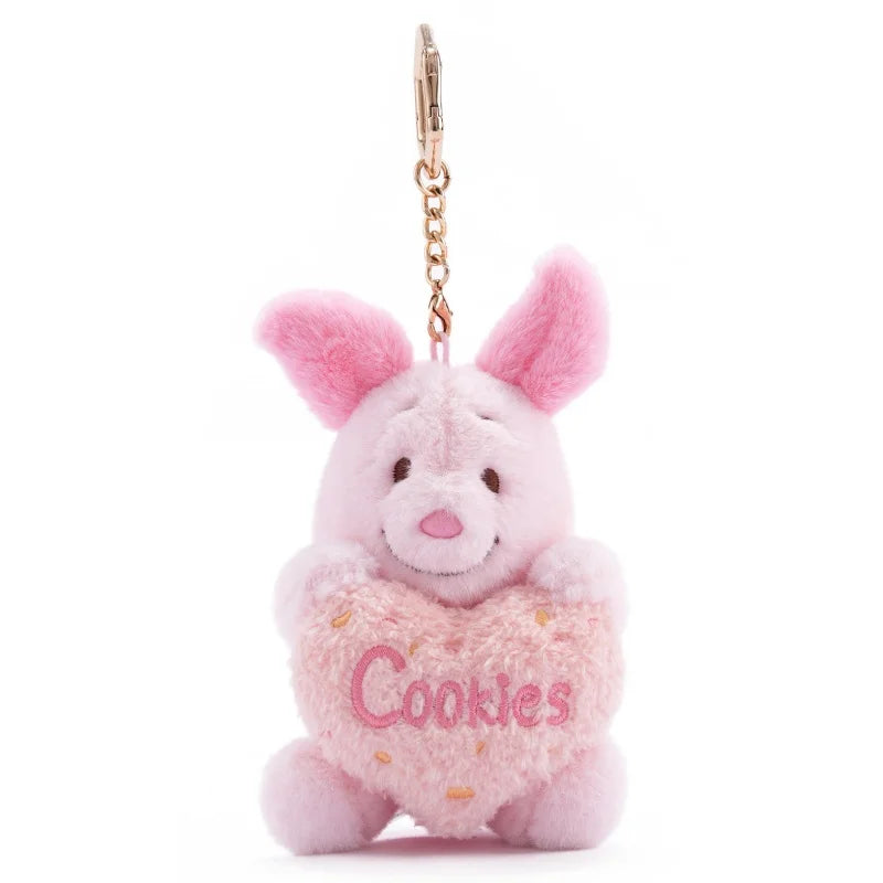 Strawberry Bear Plush Keychain Charm