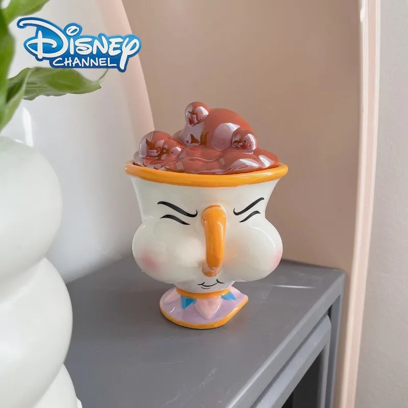 Cartoon Princess Ceramic Mug with Lid – Creative Coffee Cup