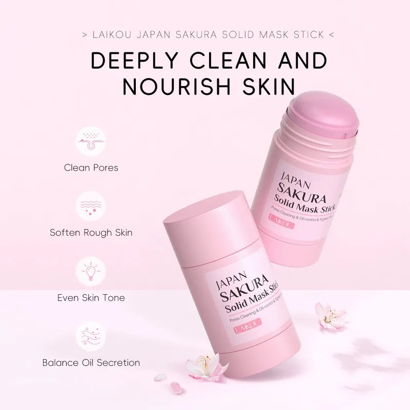 Sakura Cleansing Mask Stick – Pore Refining & Oil Control (40g)
