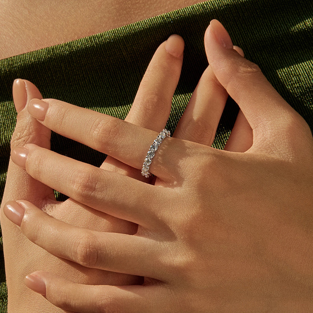 Clair Moissanite Eternity Ring