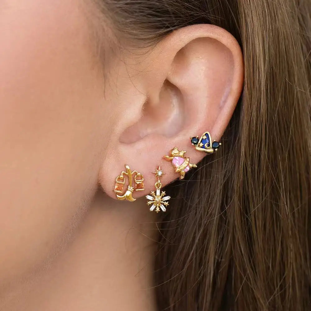 Luna Fantasy CZ Stud Earrings