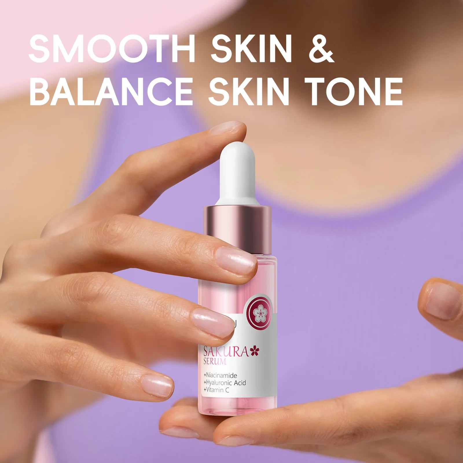 LAIKOU Sakura Brightening Face Serum – Hydrating & Pore Refining Essence (17ml / 30ml)