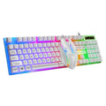Rainbow Backlit Wired Keyboard & Mouse Combo – Comfortable Office Set