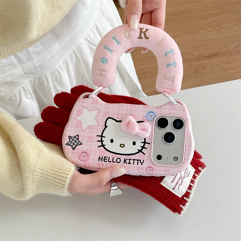 Hello Kitty Plush Handbag iPhone Case – Soft Protective Cover