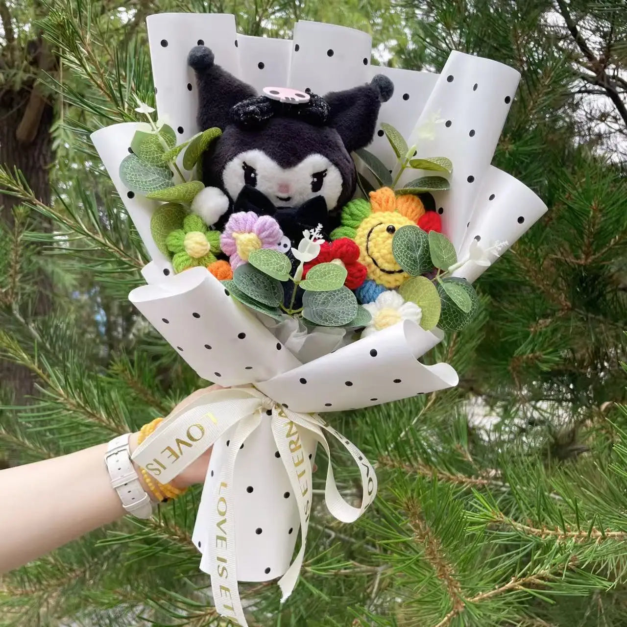 Cartoon Plush Flower Bouquet – Cute Character Valentine Gift