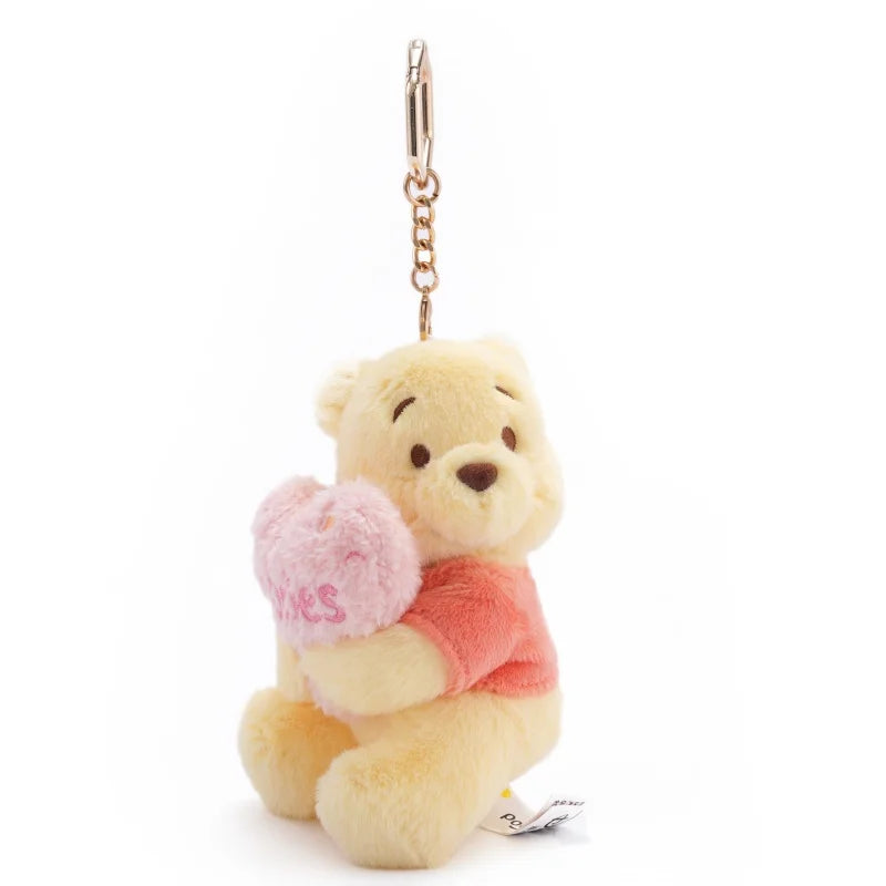 Strawberry Bear Plush Keychain Charm
