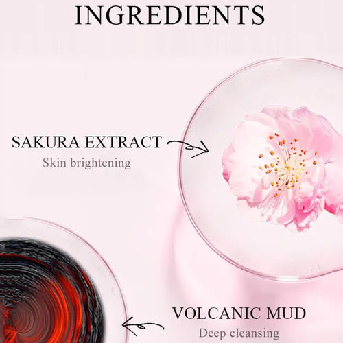 12PCS Sakura Mud Face Mask – Brightening & Hydrating Clay Mask Set