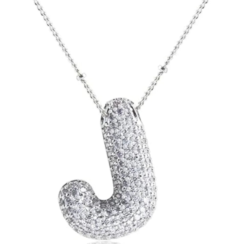 Mavi CZ Initial Necklace