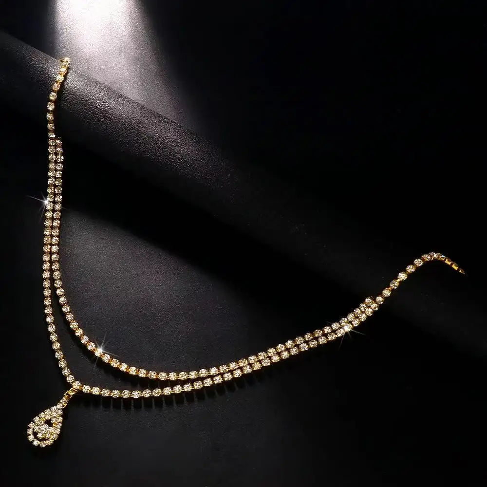 Dahlia Double Rhinestone Waist Chain