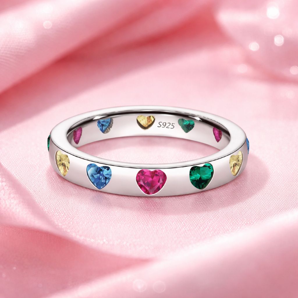 Sophia 925 Sterling Silver Heart Ring